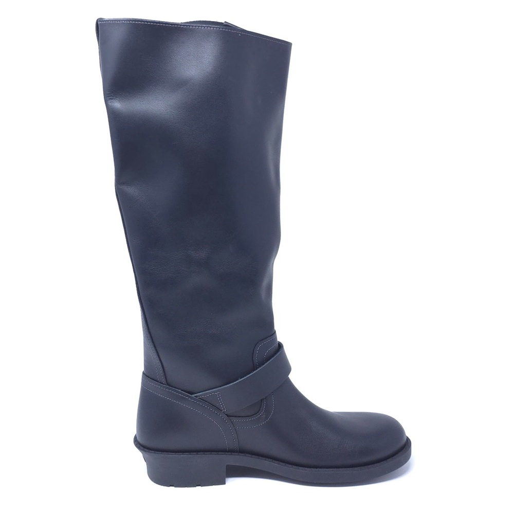 New COACH Daria Black Leather Moto Ankle Boots - Picture 5 of 9